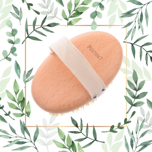 Szczotka do masażu ciała na sucho antycellulitowa drewniana naturalne włosie