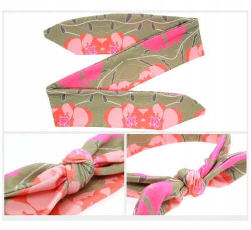 Opaski pin-up do włosów dla mamy i córki matchy matchy w kwiaty