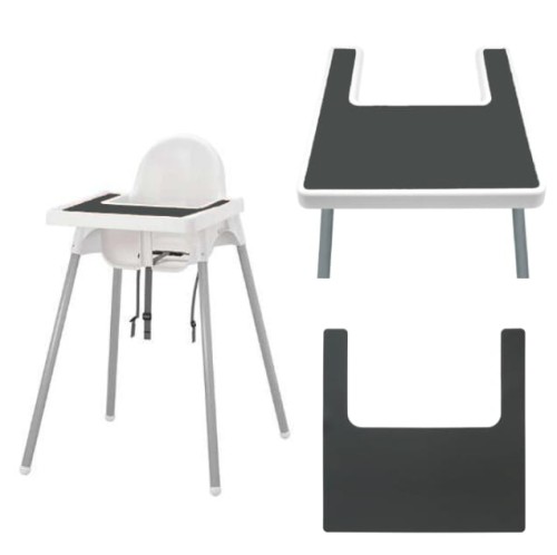 Mata silikonowa podkładka na tackę krzesełka Ikea Antilop dark grey