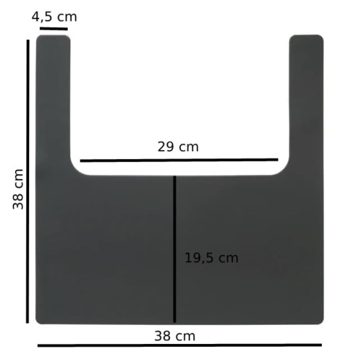 Mata silikonowa podkładka na tackę krzesełka Ikea Antilop dark grey