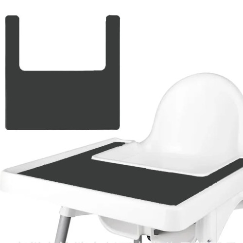 Mata silikonowa podkładka na tackę krzesełka Ikea Antilop dark grey