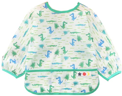 Fartuszek śliniak z rękawkami na rzep do karmienia rozszerzania diety BLW 3