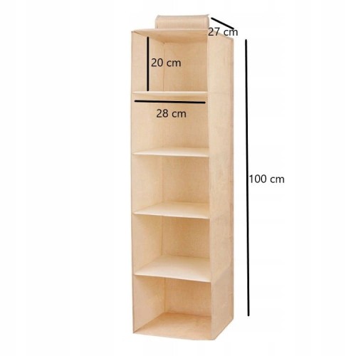 Regał składany organizer wiszący do szafy na rzep