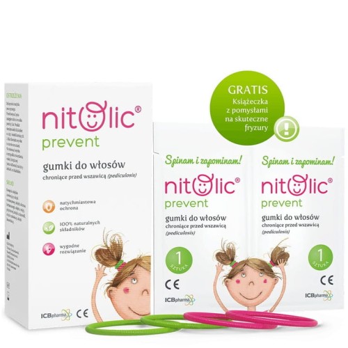 Gumki na wszy przeciw wszom Pipi Nitolic Prevent 4 szt.