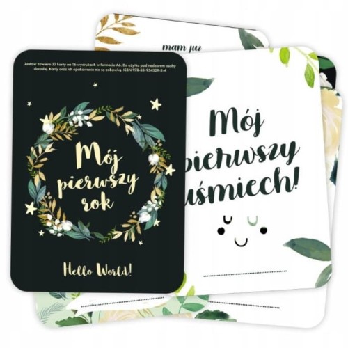 Karty do zdjęć fotografii mój pierwszy rok z życia w kopercie dla niemowlaka