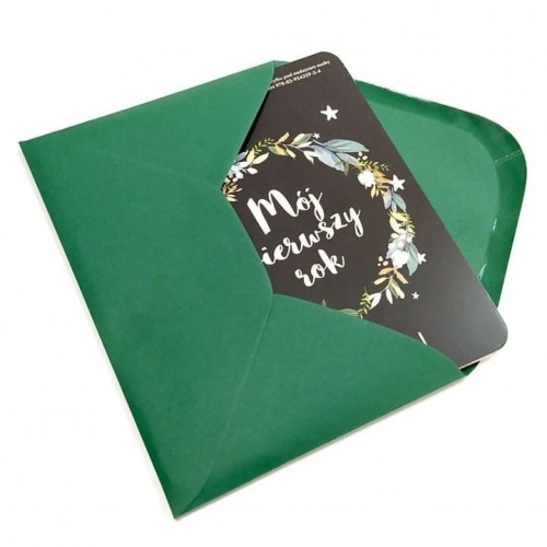 Karty do zdjęć fotografii mój pierwszy rok z życia w kopercie dla niemowlaka