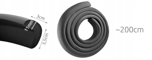 Taśma piankowa ochraniacz pianka rant kant krawędź osłonki na narożniki 200 cm