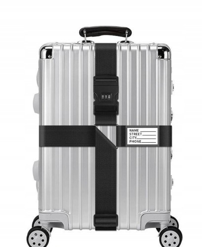 Pas do walizki zabezpieczający bagaż z szyfrem kodem 