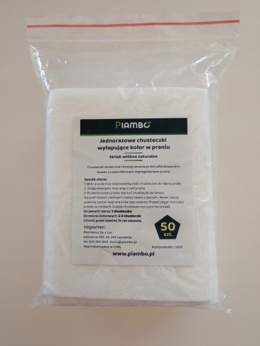 Chusteczki wyłapujące kolor barwnik w praniu przeciw farbowaniu 50 szt