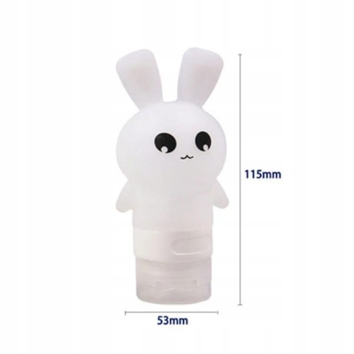 Buteleczka butelka silikonowa podróżna do walizki z samolotu 75 ml