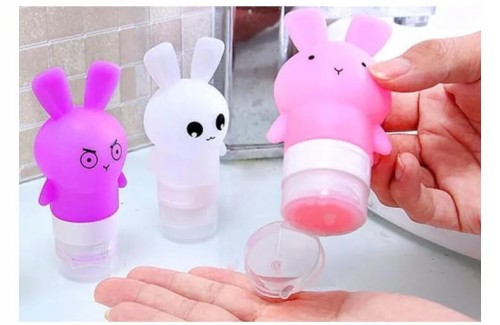 Buteleczka butelka silikonowa podróżna do walizki z samolotu 75 ml