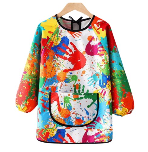 Fartuszek fartuch ochronny M do malowania prac plastycznych nieprzemakalny 4-6 lat