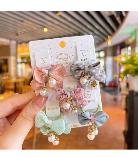 Gumki gumeczki do włosów z perełkami dla dziewczynki 10 szt