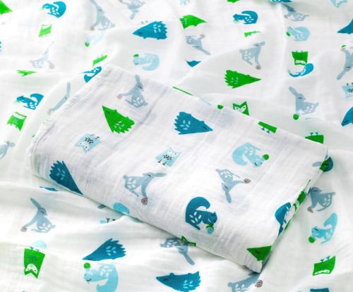 Kocyk koc otulacz bambusowy pieluszka dla dziecka 120 x 120 cm