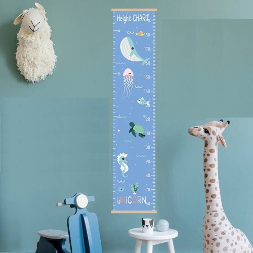 Miarka wzrostu na ścianę wisząca płótno dekoracja pokoju 200 cm x 30 cm