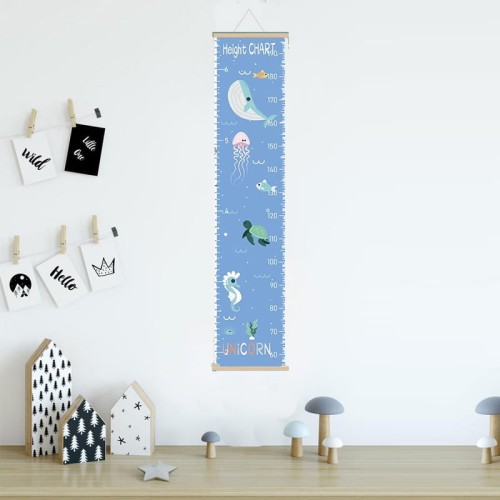 Miarka wzrostu na ścianę wisząca płótno dekoracja pokoju 200 cm x 30 cm