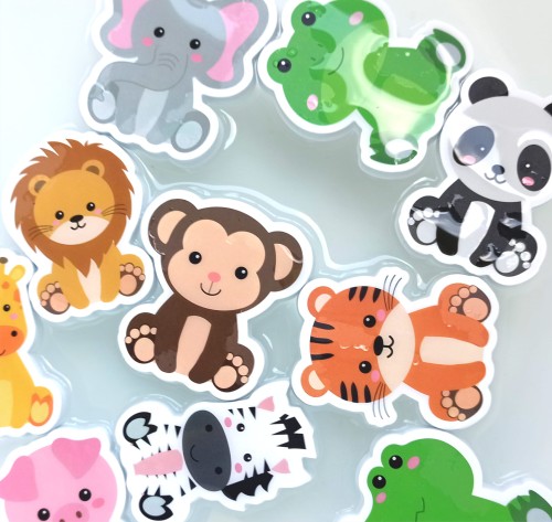 Zabawki do kąpieli puzzle piankowe do wanny z siatką na zabawki kąpielowe