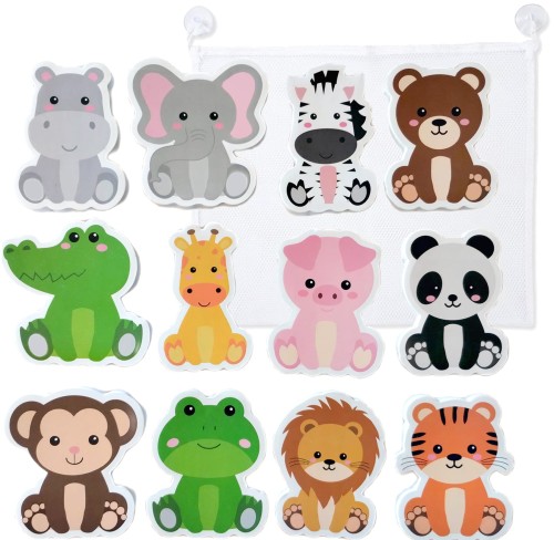 Zabawki do kąpieli puzzle piankowe do wanny z siatką na zabawki kąpielowe