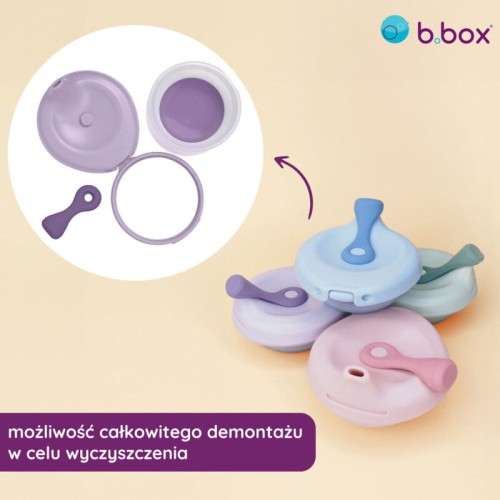 Miseczka z pokrywką fill+feed piwonia b.box