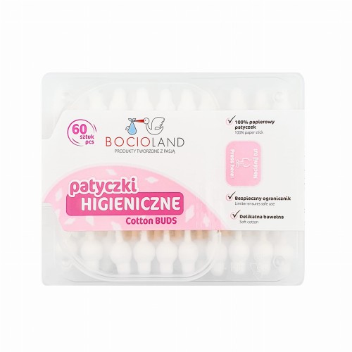 Patyczki do uszu higieniczne dla niemowląt i dzieci 60 szt.