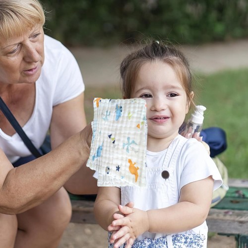 Pielucha pieluszka ulewajka ręcznik bawełniany ręczniczek muślinowy 25 x 50 cm  avokado
