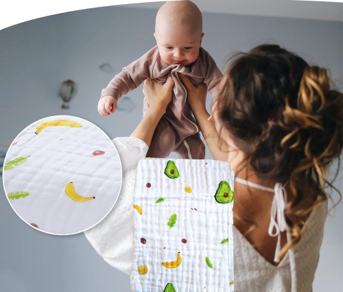 Pielucha pieluszka ulewajka ręcznik bawełniany ręczniczek muślinowy 25 x 50 cm  avokado