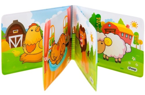 Miękka książeczka edukacyjna z piszczkiem krówka