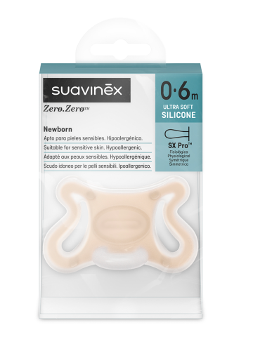 Smoczek fizjologiczny silikonowy ZERO ZERO 0-6M Suavinex