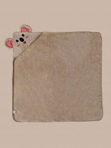 Ręcznik okrycie kąpielowe z kapturkiem bardzo chłonny 80x80 cm koala