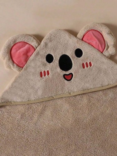 Ręcznik okrycie kąpielowe z kapturkiem bardzo chłonny 80x80 cm koala