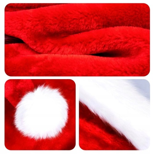 Czapka Mikołajowa świąteczna z pomponem dla dziecka na święta L