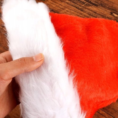 Czapka Mikołajowa świąteczna z pomponem dla dziecka na święta L