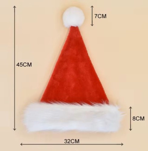 Czapka Mikołajowa świąteczna z pomponem dla dziecka na święta L