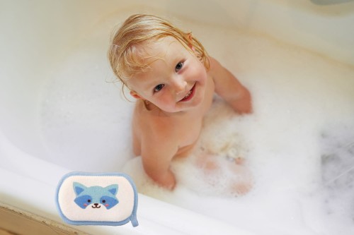 Gąbka myjka do kąpieli do mycia dla dzieci niemowląt bawełna miękka 1 szt. 