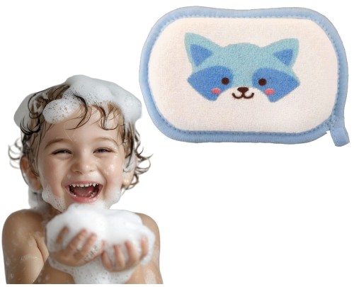 Gąbka myjka do kąpieli do mycia dla dzieci niemowląt bawełna miękka 1 szt. 