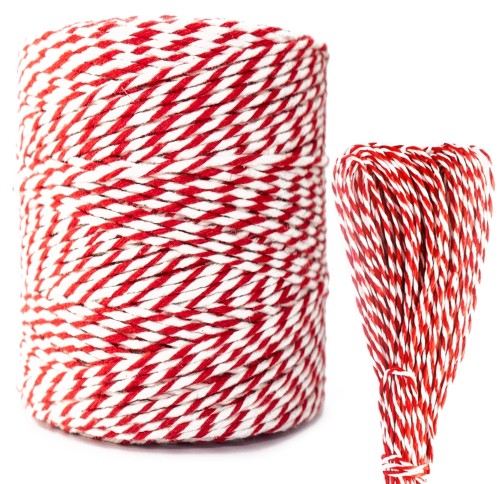 Sznurek świąteczny 15 m bawełna do pakowania prezentu kalendarza adwentowego