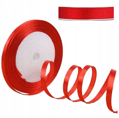 Tasiemka taśma satynowa 22 m do pakowania prezentu dekoracji świątecznych kalendarza adwentowego  