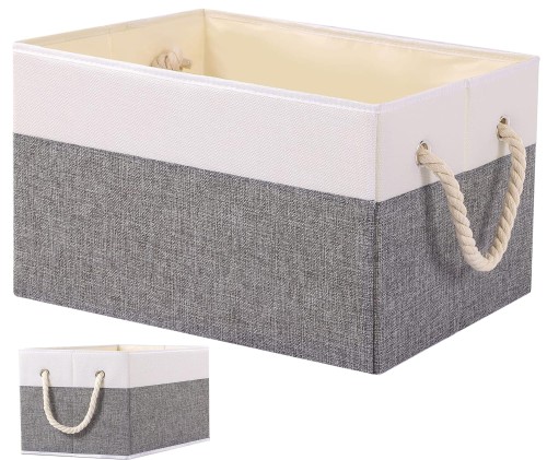 Pudełko organizer na ubrania do szafy garderoby do przechowywania ubrań koców z uchwytami Boho