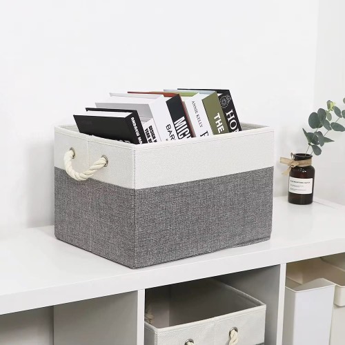 Pudełko organizer na ubrania do szafy garderoby do przechowywania ubrań koców z uchwytami Boho