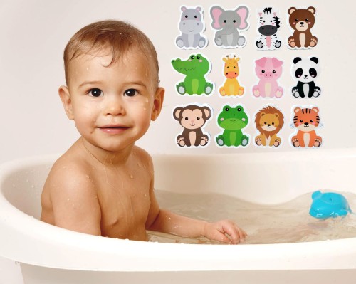 Zabawki do kąpieli puzzle piankowe do wanny z siatką na zabawki kąpielowe