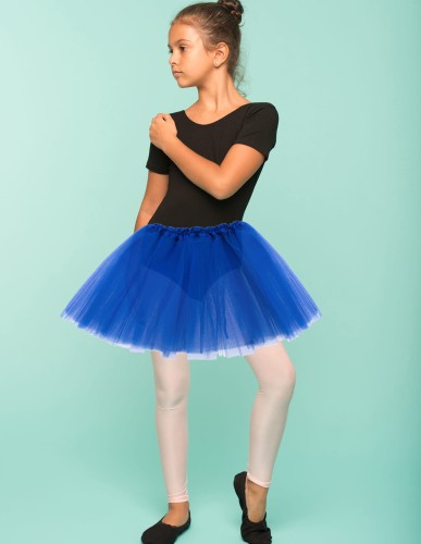 Spódniczka tiulowa tutu dla dziewczynki rozkloszowana granatowa na występ