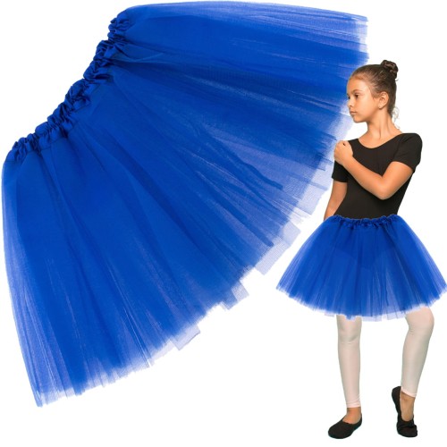 Spódniczka tiulowa tutu dla dziewczynki rozkloszowana granatowa na występ