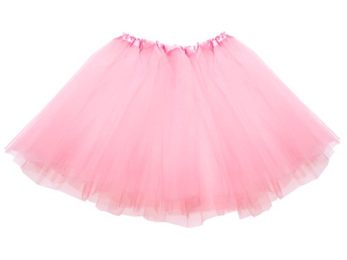 Spódniczka tutu tiulowa rozkloszowana dla dziewczynki jasnoróżowa na występ sesję zdjęciową