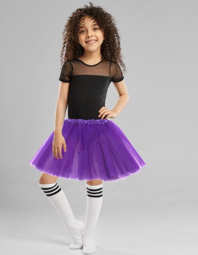 Spódniczka tiulowa dla dziewczynki tutu fioletowa rozkloszowana  na występy przedstawienia
