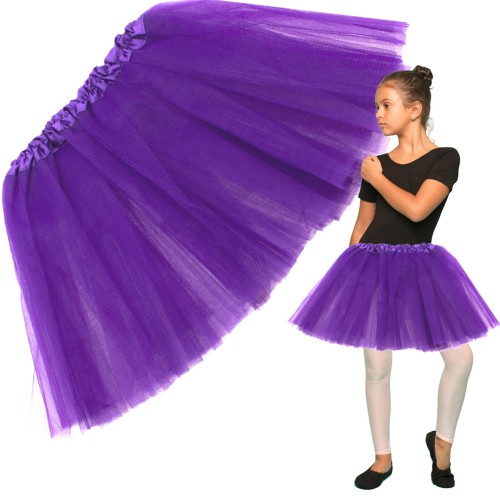 Spódniczka tiulowa dla dziewczynki tutu fioletowa rozkloszowana  na występy przedstawienia