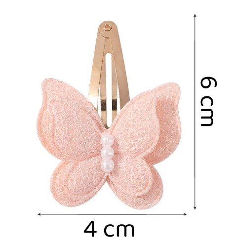 Spinki spineczki do włosów dla dziewczynki ozdoby motylki 4 szt. 