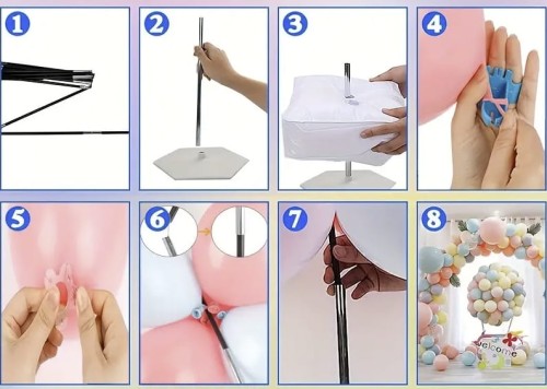 Łuk stelaż do balonów girlanda stojak ścianka do zdjęć na urodziny wesele