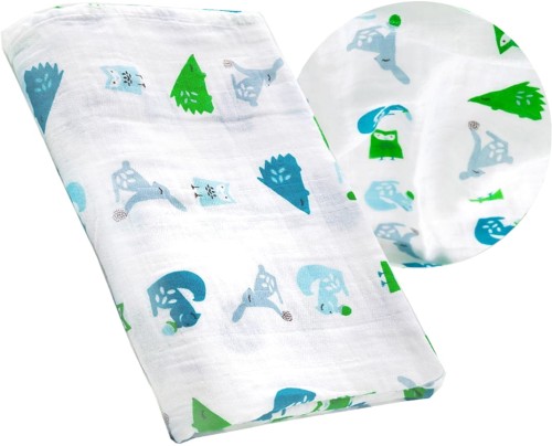 Kocyk koc otulacz bambusowy pieluszka dla dziecka 120 x 120 cm