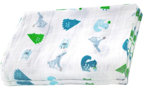 Kocyk koc otulacz bambusowy pieluszka dla dziecka 120 x 120 cm