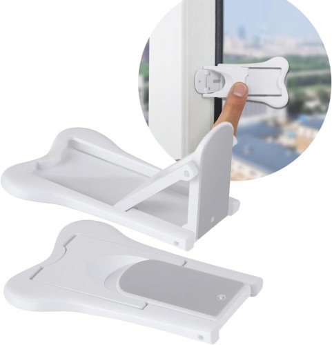 Blokada zabezpieczenie drzwi przesuwnych szaf przed dziećmi zwierzętami 2 szt